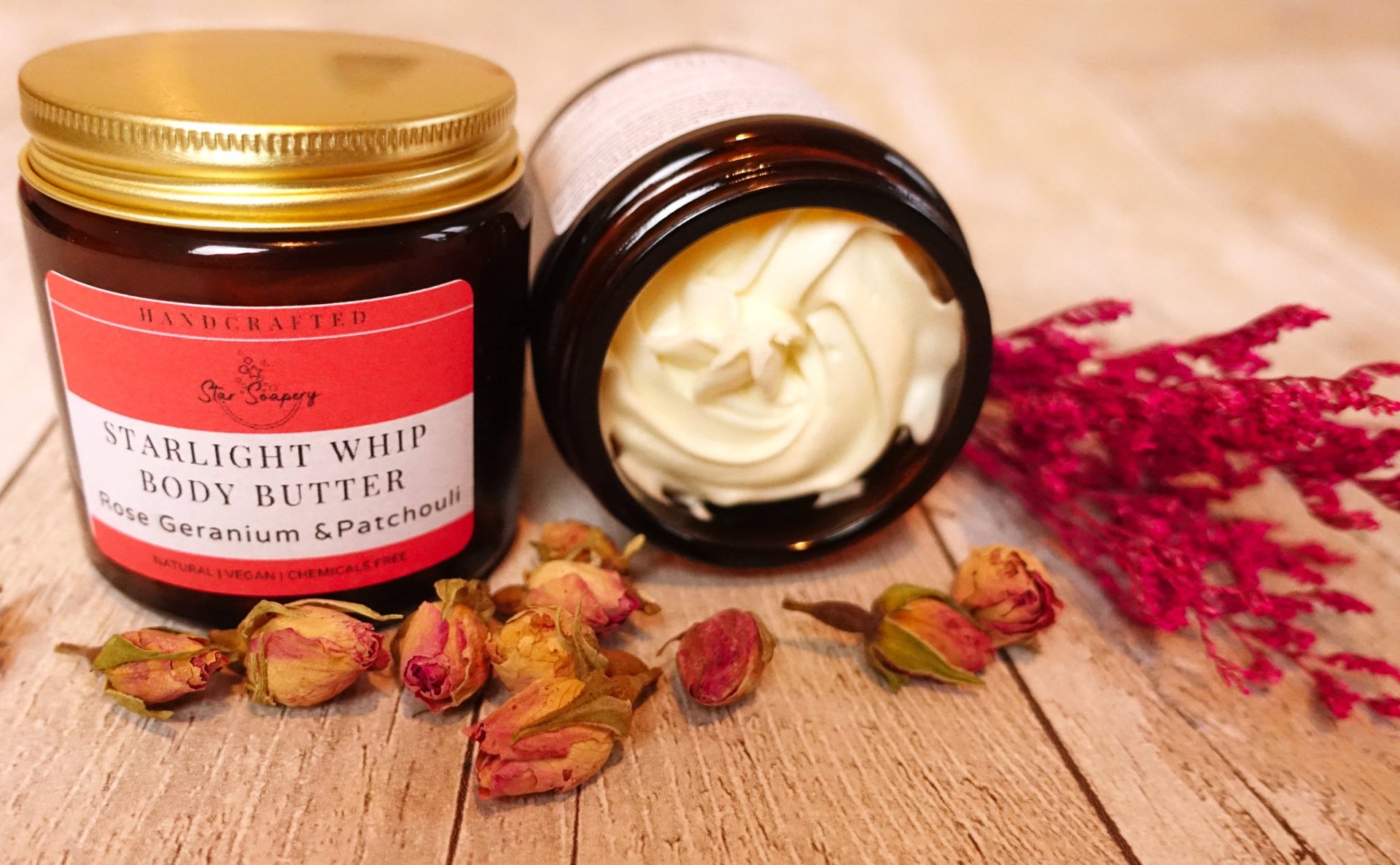 Body Butter Rose Geranium & Patchouli - STAR SOAPERY